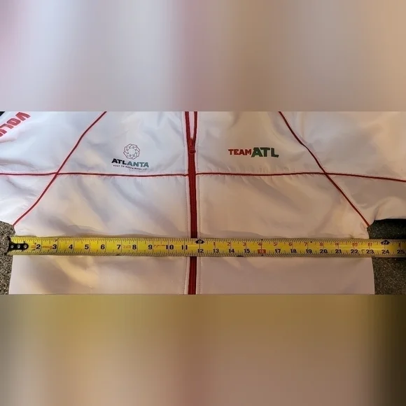 Men's White Super Bowl LIII Team ATL Voluteer Weatherproof Hoodie Size L Atlanta - Picture 10 of 10